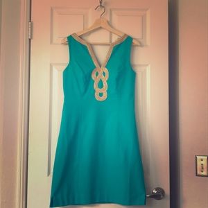 Lilly Pulitzer teal dress, size 8, NWT